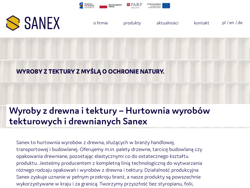 SANEX - producent wyrobów tekturowych i drewnianych